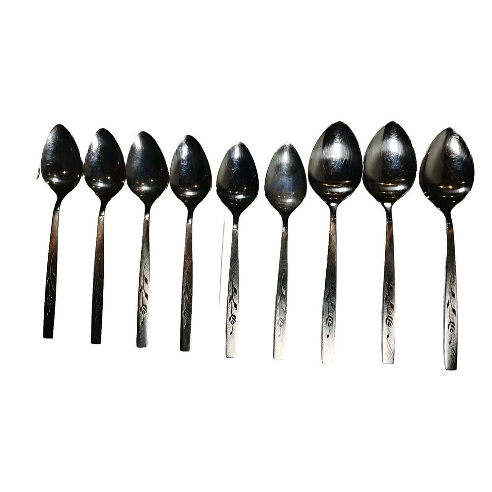 Oneida Oneidacraft Deluxe Lasting Rose 29 Forks Knives Spoons Stainless Flatware - Picture 2 of 15
